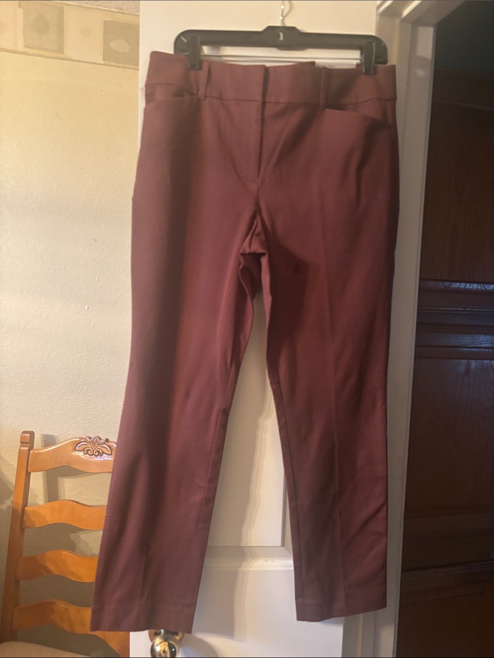 LOFT Straight-Leg Pants in Brown